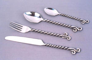 Service de table pour la maison, ensemble de couverts, finition nickelée, qualité supérieure, ensemble de couverts décoratifs pour la table - Product Image 4