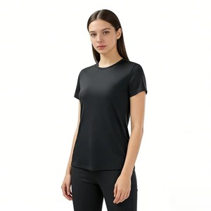 Camiseta deportiva de manga corta para mujer, de secado rápido, transpirable, con tela fresca, ideal para gimnasio, fitness, running y entrenamiento, éxito de ventas de verano. - Product Image 1