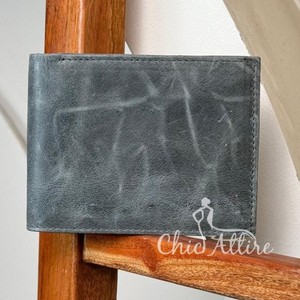 Wholesale Minimalist Full Grain Leather Slim <b>Card</b> <b>Holder</b> <b>Wallet</b> High Quality Super Thin Genuine Leather <b>Wallet</b> Men Bifold Purse - Product Image 1