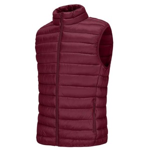 Veste d'hiver sans manches en toile 100% polyester pour homme, de haute qualité, coupe-vent, rembourrée, anti-UV, à capuche, réversible - Product Image 1