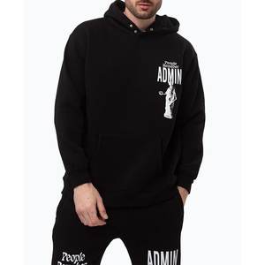 Logo imprimé noir personnalisé en gros à la mode pour les hommes survêtement Streetwear survêtements exigeants pour l'hiver respirant personnalisé - Product Image 4
