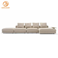 Chinesische Fabrik L-förmiges Leder-Glamour-Sofa-Set, Italienische Wohnzimmermöbel, Moderner Luxus in Weiß
