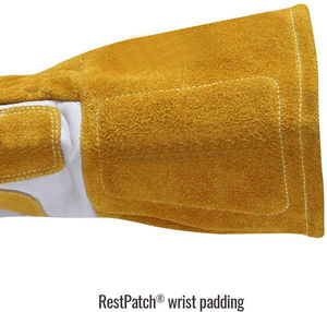 Gants de travail en cuir de vachette fendu renforcé pour la protection des mains, gants de soudage robustes pour les travaux de jardinage en extérieur et les travaux à froid - Product Image 3