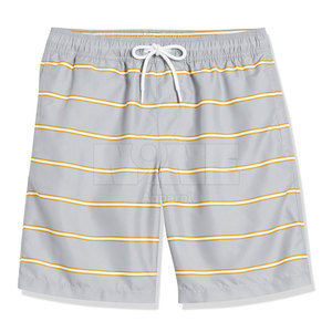 Shorts de plage en polyester de qualité supérieure, séchage rapide, respirants, décontractés, taille mi-haute avec cordon de serrage, motif uni – Vente chaude - Product Image 1