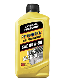Lubricante Automotriz Petromerica 80W-90 GL-5 Aceite para Engranajes de Extrema Presión Antidesgaste Paquete de 6 Unidades de 1 Cuarto - Product Image 1