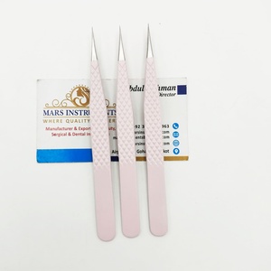 Agarre de diamante recto profesional Punta puntiaguda de acero inoxidable japonés Estilo de volumen Pinzas de pestañas antiestáticas duraderas - Product Image 6