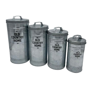 <b>Set</b> of Three Large Selling Container Box Metal Home <b>Kitchen</b> Use Deep & Large Storage <b>Canister</b> <b>Set</b> with Lid - Product Image 4