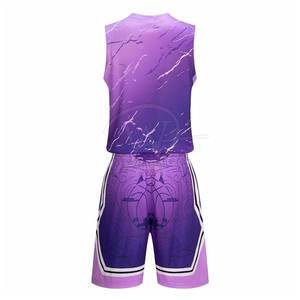 Uniforme de baloncesto de poliéster 100% superventas, novedad, diseño de tendencia superior, accesorio transpirable y de talla grande - Product Image 2
