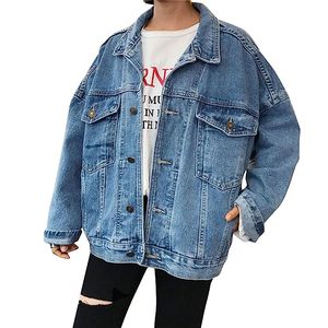 Veste en jean bleu classique pour femme, décontractée, vente en gros - Product Image 1