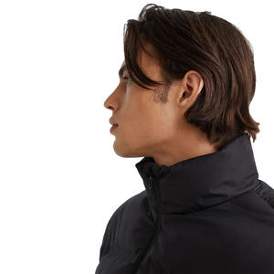2023 hiver hommes matelassé bulle veste col montant avant fermeture éclair poches noir toile col montant avant fermeture éclair poches grand - Product Image 3