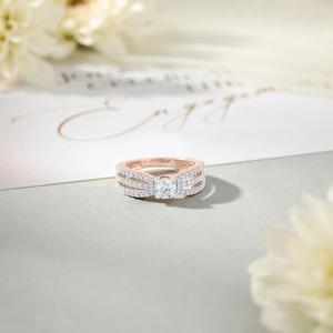 แหวนเพชรหมั้นคู่รักสำหรับผู้หญิง - Product Image 3
