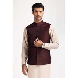 Chaleco Formal Rojo de Poliéster para Hombre WC-PD24-033, Chaleco de Trabajo Cruzado con Decoración de Botones, Resistente al Viento, Tallas Grandes - Product Image 6