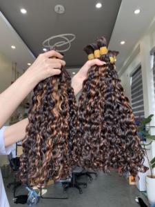 Peluca y mechones de cabello Remy con texturas rizadas euroasiáticas 100% cabello humano vietnamita sin procesar oferta al por mayor - Product Image 4