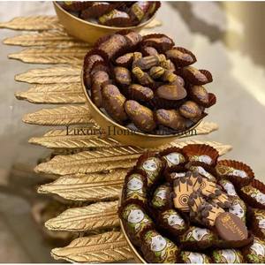 Bol à chocolat couleur bleue métal enduit de poudre robuste table de mariage et hôtel nourriture et Dessert bol de service fournitures - Product Image 5