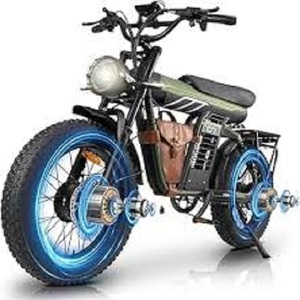NOUVEAU Vélo Électrique de Voyage avec Moteur Sans Balais 1200W, 32 MPH, Batterie Amovible 20Ah, 7 Vitesses, GPS avec Contrôle par Application, 20 Pouces - Product Image 2