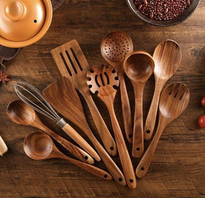 Luxury Handmade Wooden <b>Kitchen</b> Spoons Premium Wood Utensil Set Made in India for Weddings by glowin fashion - Product Image 3