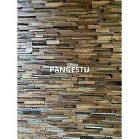 Panneaux muraux 3D modernes en matériaux recyclés avec motif géométrique, insonorisants pour la décoration des villas et des espaces de divertissement domestiques, marque PANGESTU