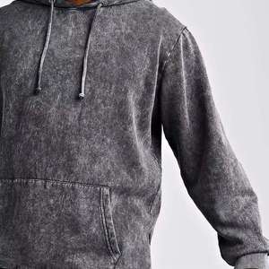 ชุดวอร์มทรงขากระบอกแบบฟอกสี 500 GSM ชุดจ็อกกิ้งขาตรง ชุดสเวตสูทแบบดิสเทรส เสื้อฮู้ดดี้และกางเกงขายาวสำหรับผู้ชาย - Product Image 2