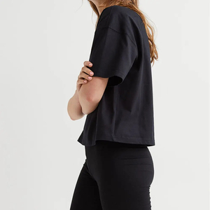 เสื้อยืดสีขาวสำหรับผู้หญิงเสื้อยืดใส่ได้ทุกเพศโลโก้จากลูกค้า - Product Image 3