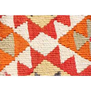 Vintage Turkish Rug 2.2x9.2 ft (68x281 cm), Kilim Red <b>Yellow</b> Animal Print Rug - Product Image 5
