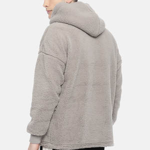 Best Price Lightweight 100% Cotton <b>Sherpa</b> Hoodie <b>Men</b> Trendy Outdoor Winter Wear Breathable <b>Fleece</b> Made Pakistan Plain Dyed - Product Image 3