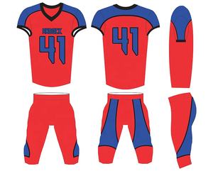 Uniformes de Fútbol Americano de Poliéster Anti-UV, Conjuntos de Manga Corta, Jersey Sublimado Personalizado, Tackle Twill, Nombre de Marca Personalizado OEM - Product Image 6