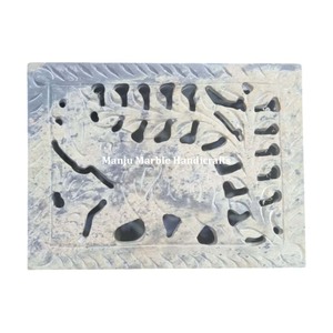 Caja de tallado de esteatita superior con diseño único y producto antiguo con forma rectangular, uso para almacenamiento de joyas, colección de regalos - Product Image 1