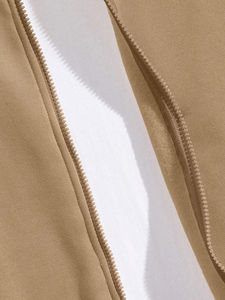 Venta al por mayor de chaqueta de ropa deportiva de color sólido con logotipo personalizado Otoño Casual Slim chaqueta de bombardero de los hombres en blanco - Product Image 5