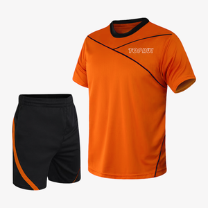 ชุดเสื้อตัวสั้นและแขนกุดสำหรับผู้ชายและผู้หญิงชุดเสื้อ100% ผ้าฝ้ายลายปักโลโก้แบบออกแบบได้ตามต้องการสำหรับฤดูร้อน - Product Image 4