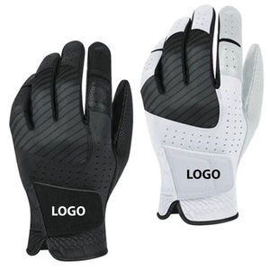 Diseñe su propio logotipo Guantes de golf transpirables de cuero Cabretta suaves a todo color Guantes de golf personalizados deportivos a precio al por mayor - Product Image 3