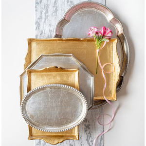 Lujosa bandeja de servicio de aluminio chapado en oro Diseño personalizable Ideal para cocinas grandes de hoteles y restaurantes de lujo - Product Image 4