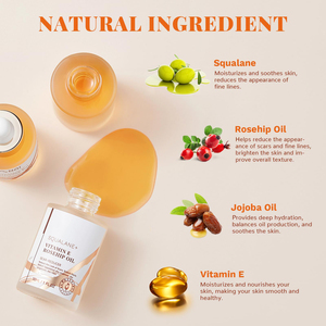 Yüz hidrat için özel etiket Squalane + E vitamini kuşburnu yağı nemlendirici izleri ve streç işaretleri azaltmak - Product Image 3