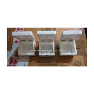 Boîte à bijoux de haute qualité en nacre indienne incrustée, forme carrée, VAISHNAVI HANDICRAFTS GATEWAY Modèle 667100 pour cadeau de mariage - Product Image 3