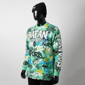 Camiseta de Manga Larga de Poliéster Premium, Transpirable, Absorbe la Humedad, Diseño Gráfico Verde, Sublimación Personalizada, Camiseta de Manga Larga de Algodón - Product Image 5