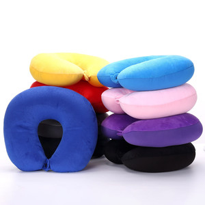 Custom Brand Logo U Type Airplane Pillow Breathable Skin Friendly Fabric Multi Color For Travel Wholesale - Product Image 4