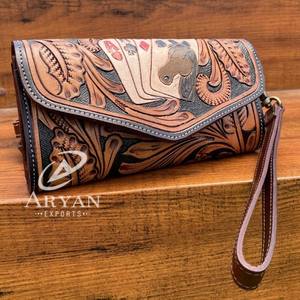 Cartera de mano de cuero para mujer, tarjetero de alta calidad, tarjetero de cuero genuino, novedad de 2025 - Product Image 1