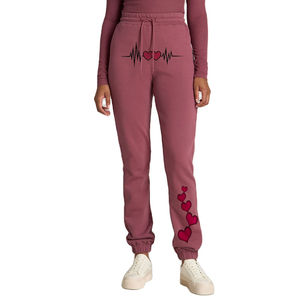 Pantalones Deportivos de Algodón para Mujer, Pantalones Jogger con Bolsillos, Pantalones Deportivos Holgados de Cintura Alta para Mujer, Pantalones Deportivos para Chicas - Product Image 1