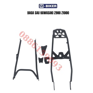 แร็คท้ายรถมอเตอร์ไซค์ Kawasaki Z1000 Z900 Z800 พร้อม PVC และอะลูมิเนียม สำหรับใส่หมวกกันน็อคและกระเป๋าเครื่องมือ - Product Image 6
