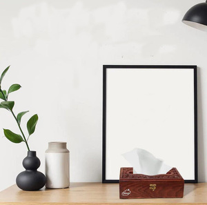 HOMIFI Boîte à mouchoirs en bois Napco faite à la main/Porte-serviettes Porte-serviettes/Porte-papier de soie avec système de verrouillage pour table à manger et Ki - Product Image 4