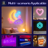 Vente directe usine – Enseigne lumineuse LED néon 12V 4500K personnalisée avec contrôle Bluetooth/WiFi pour entreprises publicitaires et murs résidentiels
