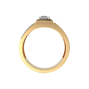 Anillo de boda de diamante de moissanita de corte redondo de 2,15 quilates para hombre, regalo de cumpleaños perfecto para padre, Plata de Ley 925 - Product Image 4