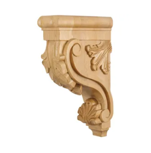 Ukiran kayu gaya Eropa bingkai Onlay Applique kayu arsitektur Corbel dan bingkai furnitur membangun elemen kayu Corbel - Product Image 5