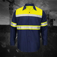 Ropa de Trabajo de Alta Visibilidad, Ignífuga, de Algodón Antiarrugas, Traje de Trabajo Unisex para Mecánico, Chaqueta Reflectante con Pantalones