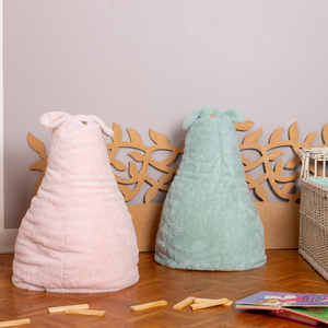 Pháp-made unisex thỏ tai long lanh màu xanh lá cây pouf Comforter vui vẻ ghế polyester sang trọng Thú nhồi bông đồ chơi cho trẻ em - Product Image 6