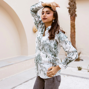 Camisa étnica india con estampado de bloques de algodón, camisa Bohemia Floral con estampado de bloques de mano tradicional para mujer, ropa de fiesta informal - Product Image 3