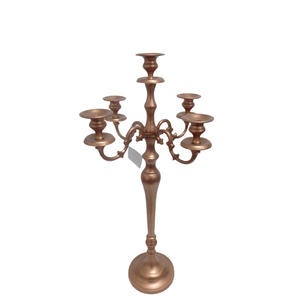 Home Decorative 5 Arms Metal <b>Candle</b> Holder Nickel Silver Color <b>Candle</b> Stand for Tabletop Decor Handmade <b>Bulk</b> - Product Image 5