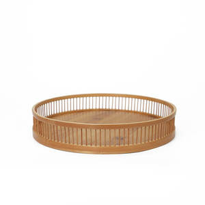 Bandeja de madera de ratán con forma redonda, artículo de vajilla para el hogar, Hotel, cocina, servicio de té y café, gran oferta, nuevo diseño - Product Image 6