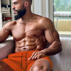 Alta calidad sólido secado rápido GymWear ropa de trabajo algodón/poliéster dolor Color cordón hombres Fitness Shorts - Product Image 4