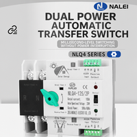 Commutateur de transfert automatique (ATS) NLQ4-125/2P ATSE 2P 63A AC220V à commutation ultra-rapide pour onduleur solaire, rail DIN 35mm