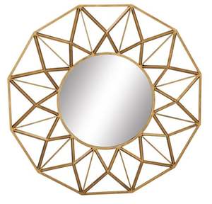 Modern Luxury <b>Round</b> Wall <b>Mirror</b> with <b>Gold</b> Finish | Premium Decorative <b>Mirror</b> for Home, Hotel, Office & Bathroom - Product Image 6